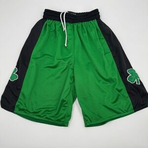 Game Time Basketball Shorts Mens Medium Green Black Shamrock Mesh Athletic